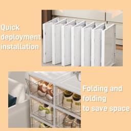 Shoebox, Shoe Storage BoxTransparent ShoeboxStackableSolid PlasticNot Fragile Easy to Install - One-piece Shoebox with Door 3 La