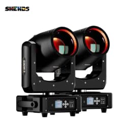 New Arrival SHEHDS 2PCS Bulb MINI 230W 7R Beam Moving Head Lighting with Flight Case Rainbow Wedding Nightclub Theater Disco