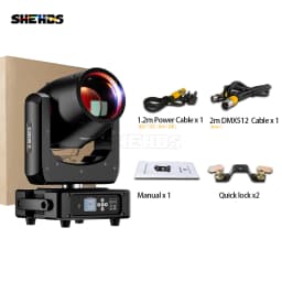 New Arrival SHEHDS 2PCS Bulb MINI 230W 7R Beam Moving Head Lighting with Flight Case Rainbow Wedding Nightclub Theater Disco