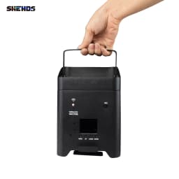 SHEHDS Wireless Remote Control Wifi APP Smart LED Par 6x18W 6in1 RGBAW+UV Battery Lighting Flight Case For Party DJ Disco