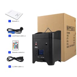 SHEHDS Wireless Remote Control Wifi APP Smart LED Par 6x18W 6in1 RGBAW+UV Battery Lighting Flight Case For Party DJ Disco