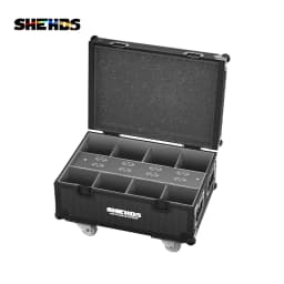 SHEHDS Wireless Remote Control Wifi APP Smart LED Par 6x18W 6in1 RGBAW+UV Battery Lighting Flight Case For Party DJ Disco