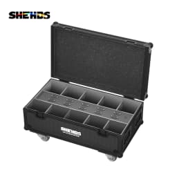 SHEHDS Wireless Remote Control Wifi APP Smart LED Par 6x18W 6in1 RGBAW+UV Battery Lighting Flight Case For Party DJ Disco