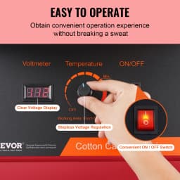 SucceBuy Electric Cotton Candy Machine Candy Floss Maker Commercial Cotton Candy Machine Stainless Steel Bowl and Sugar Scoop