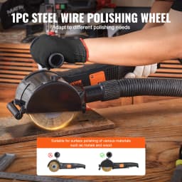 SucceBuy Burnishing Polishing Machine Variable Speed Surface Conditioning Tool Electric Metal Burnishing Machine for Wood Steel