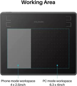 HUION HS64 6x4 Inches Graphic Drawing Tablets Phone Tablet Painting Tools with Battery-Free Stylus for Android Windows and MacOS