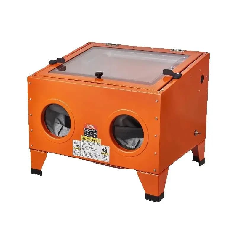 SucceBuy 25/40/60 Gallon Sandblasting Cabinet Portable Benchtop Sand Blaster with Blasting Gun Nozzles for Stain Rust Removal