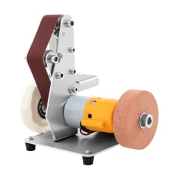 775 Motor Mini Belt Sander Electric Bench Grinder 304 Stainless Steel TableTop Polisher Sanding Machine Adjustable Speed