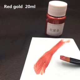 20ML Gold Metallic Acrylic Paint Waterproof Not Faded for Statuary Coloring DIY Hand Painted Clothes Liquid Graffiti Pigments