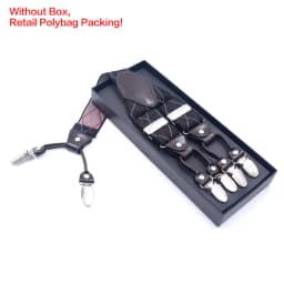 Vintage Suspenders for Men Heavy Duty Big Tall 3.5*120cm Wide Y Back 6 Metal Clips Adjustable Elastic Trouser Braces Strap Belt
