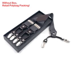 Vintage Suspenders for Men Heavy Duty Big Tall 3.5*120cm Wide Y Back 6 Metal Clips Adjustable Elastic Trouser Braces Strap Belt