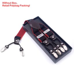 Vintage Suspenders for Men Heavy Duty Big Tall 3.5*120cm Wide Y Back 6 Metal Clips Adjustable Elastic Trouser Braces Strap Belt