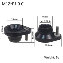 Bicycle Thru Axle Nut M12 M14 M15 Thread Axle Nuts Bike Hub Tube Shaft Skewer Cap for 1.0/1.25/1.5/1.75mm Thread pitch Thru Axle
