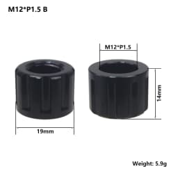 Bicycle Thru Axle Nut M12 M14 M15 Thread Axle Nuts Bike Hub Tube Shaft Skewer Cap for 1.0/1.25/1.5/1.75mm Thread pitch Thru Axle