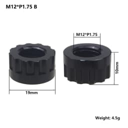 Bicycle Thru Axle Nut M12 M14 M15 Thread Axle Nuts Bike Hub Tube Shaft Skewer Cap for 1.0/1.25/1.5/1.75mm Thread pitch Thru Axle