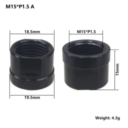 Bicycle Thru Axle Nut M12 M14 M15 Thread Axle Nuts Bike Hub Tube Shaft Skewer Cap for 1.0/1.25/1.5/1.75mm Thread pitch Thru Axle