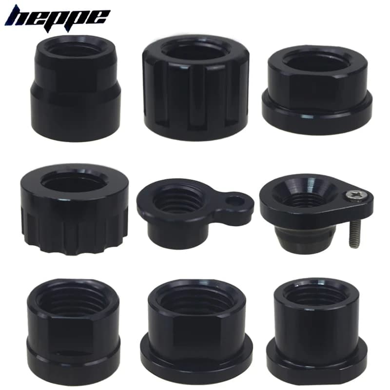 Bicycle Thru Axle Nut M12 M14 M15 Thread Axle Nuts Bike Hub Tube Shaft Skewer Cap for 1.0/1.25/1.5/1.75mm Thread pitch Thru Axle