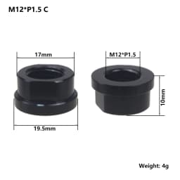 Bicycle Thru Axle Nut M12 M14 M15 Thread Axle Nuts Bike Hub Tube Shaft Skewer Cap for 1.0/1.25/1.5/1.75mm Thread pitch Thru Axle