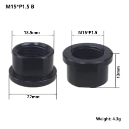Bicycle Thru Axle Nut M12 M14 M15 Thread Axle Nuts Bike Hub Tube Shaft Skewer Cap for 1.0/1.25/1.5/1.75mm Thread pitch Thru Axle