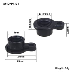 Bicycle Thru Axle Nut M12 M14 M15 Thread Axle Nuts Bike Hub Tube Shaft Skewer Cap for 1.0/1.25/1.5/1.75mm Thread pitch Thru Axle