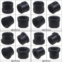 Bicycle Thru Axle Nut M12 M14 M15 Thread Axle Nuts Bike Hub Tube Shaft Skewer Cap for 1.0/1.25/1.5/1.75mm Thread pitch Thru Axle