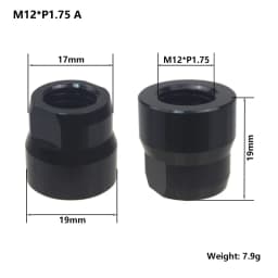 Bicycle Thru Axle Nut M12 M14 M15 Thread Axle Nuts Bike Hub Tube Shaft Skewer Cap for 1.0/1.25/1.5/1.75mm Thread pitch Thru Axle