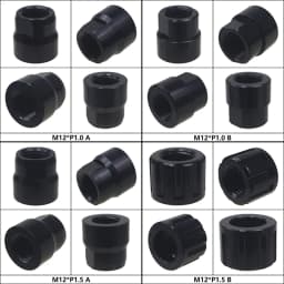 Bicycle Thru Axle Nut M12 M14 M15 Thread Axle Nuts Bike Hub Tube Shaft Skewer Cap for 1.0/1.25/1.5/1.75mm Thread pitch Thru Axle