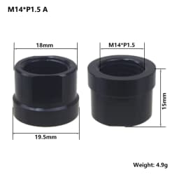 Bicycle Thru Axle Nut M12 M14 M15 Thread Axle Nuts Bike Hub Tube Shaft Skewer Cap for 1.0/1.25/1.5/1.75mm Thread pitch Thru Axle
