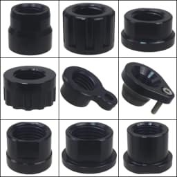 Bicycle Thru Axle Nut M12 M14 M15 Thread Axle Nuts Bike Hub Tube Shaft Skewer Cap for 1.0/1.25/1.5/1.75mm Thread pitch Thru Axle