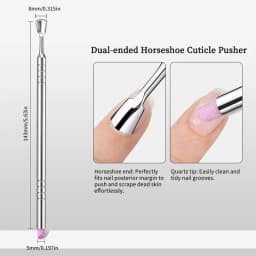 1pcs Double-ended Stainless Steel Cuticle Pusher Dead Skin Push Remover For Pedicure Manicure Nail Art Cleaner Care Tool