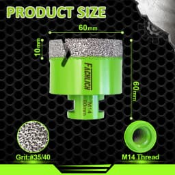 FACHLICH 1/2pcs Drilling Bits Core Bit Dia6-150mm Ceramic Tile Granite Marble Stone M14 Thread Dry Drilling Cutter Hole Saw