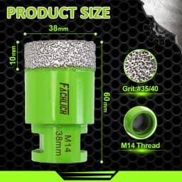 FACHLICH 1/2pcs Drilling Bits Core Bit Dia6-150mm Ceramic Tile Granite Marble Stone M14 Thread Dry Drilling Cutter Hole Saw
