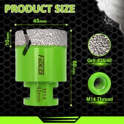 FACHLICH 1/2pcs Drilling Bits Core Bit Dia6-150mm Ceramic Tile Granite Marble Stone M14 Thread Dry Drilling Cutter Hole Saw