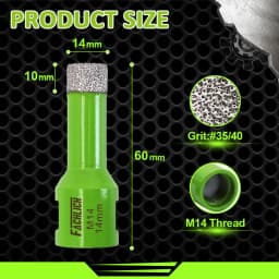 FACHLICH 1/2pcs Drilling Bits Core Bit Dia6-150mm Ceramic Tile Granite Marble Stone M14 Thread Dry Drilling Cutter Hole Saw