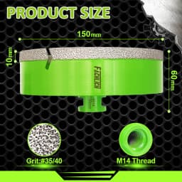 FACHLICH 1/2pcs Drilling Bits Core Bit Dia6-150mm Ceramic Tile Granite Marble Stone M14 Thread Dry Drilling Cutter Hole Saw