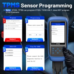 XTOOL TP150 TPMS Programming Tools For 315Mhz & 433Mhz Sensors Tire Pressure Reset Tool Sensor Activation Lifetime Free Update