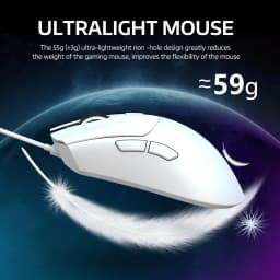 R1 Wireless Gaming Mouse,Tri-Mode Connection (2.4G/Wired/BT5.2),55g Lightweight Design,18K DPI Optical Sensor,HUYU 20 Million Ke