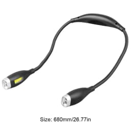 LED Neck Reading Light Bendable Arms Reading Lamp Hands Free Flashlight Rechargeable for Night Running Walking Knitting Camping