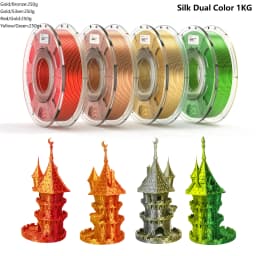 ERYONE Promotion New Dual Color Filament Matte Silk PLA For FDM 3D Printer Color Changing 1.75mm ±0.03 Fast delivery