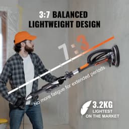 SucceBuy 800W Electric Drywall Sander Brushless Motor 1000-2300RPM Variable Speed Household Polishing Machine Wall Sand Grinder