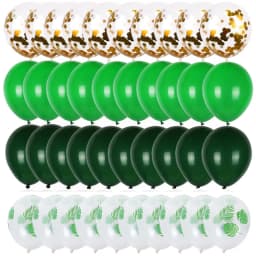 40pcs Retro Dark Green Balloons Set Confetti Balloon Jungle Safari Animal Birthday Party Decorations Kids Boy Baby Shower Favors
