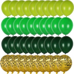 40pcs Retro Dark Green Balloons Set Confetti Balloon Jungle Safari Animal Birthday Party Decorations Kids Boy Baby Shower Favors