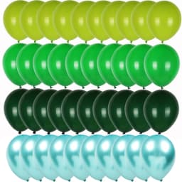 40pcs Retro Dark Green Balloons Set Confetti Balloon Jungle Safari Animal Birthday Party Decorations Kids Boy Baby Shower Favors