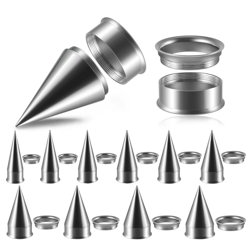3PCS Unisex 2 in 1 Ear Taper Surgical Steel Screw Fit Interchangeable Ear Tunnel Stretcher Expander Ear Gauges Piercing Earrings