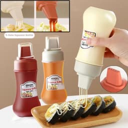 Porous Squeeze Sauce Bottle 350ML Tomato Honey Salad Dressing Container Kitchen Condiment Dispenser for Ketchup BBQ Sauces Oil