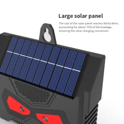 Electronic Ultrasonic Bird Repeller IP66 Waterproof Solar Charging LED Flash Lamp Pest Control for Courtyard Control