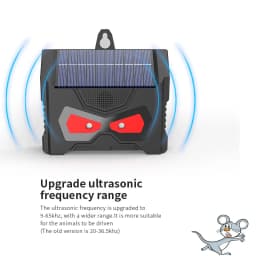 Electronic Ultrasonic Bird Repeller IP66 Waterproof Solar Charging LED Flash Lamp Pest Control for Courtyard Control