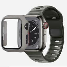 Glass+Case+Strap For Apple Watch Band 44mm 40mm 45mm 41mm 38mm 42mm Smartwatch Silicone Sport Bracelet iWatch 3 4 5 6 SE 7 8