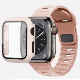 Glass+Case+Strap For Apple Watch Band 44mm 40mm 45mm 41mm 38mm 42mm Smartwatch Silicone Sport Bracelet iWatch 3 4 5 6 SE 7 8
