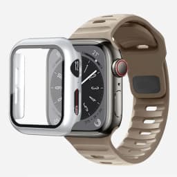 Glass+Case+Strap For Apple Watch Band 44mm 40mm 45mm 41mm 38mm 42mm Smartwatch Silicone Sport Bracelet iWatch 3 4 5 6 SE 7 8